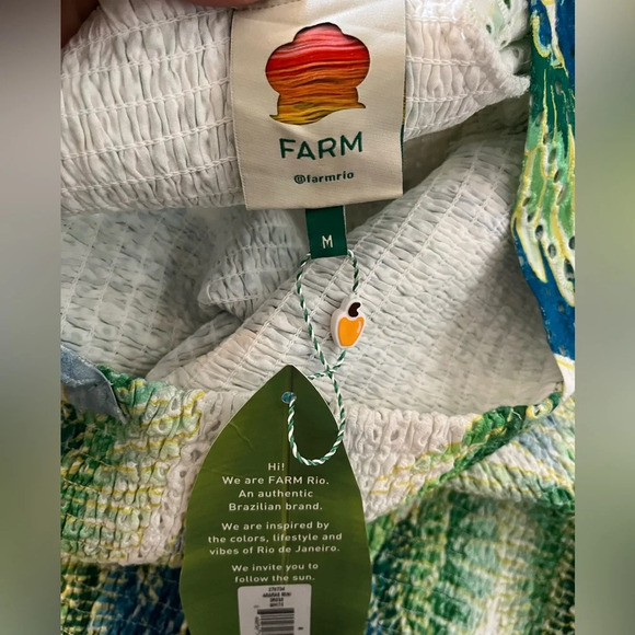 Farm Rio Araras Parrot Print Smocked Mini Dress - Picture 5 of 8